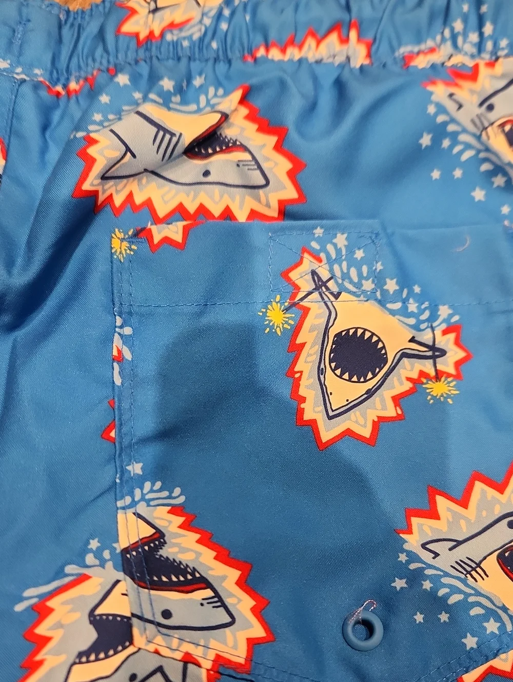 NWT Cat & Jack Sharks UPF 50+ Husky Boys Sz M (8) Swimtrunks